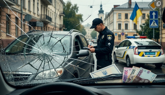 Штраф за водіння з тріщиною на лобовому склі